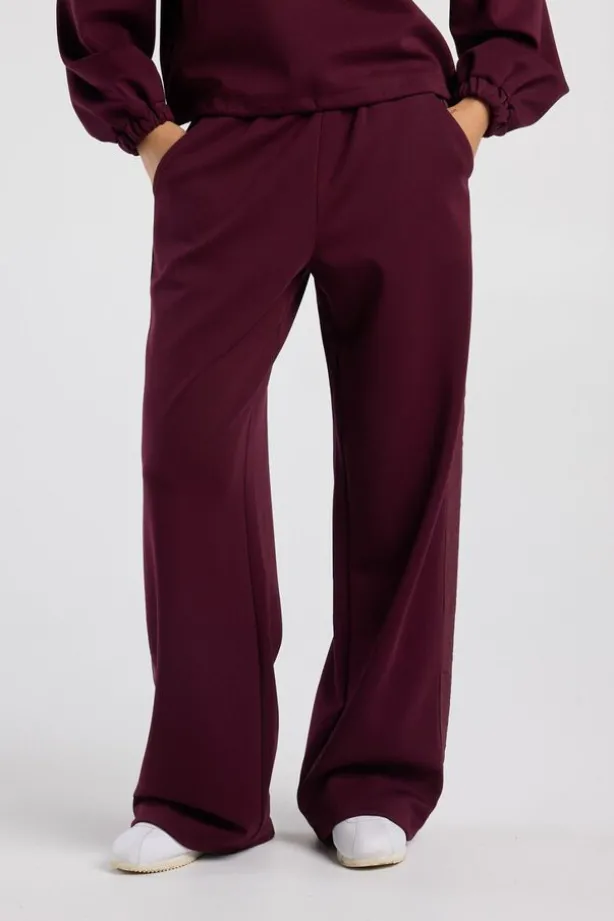 Joggingbroek Camelia joggingbroek met geweven details en elastische tailleband