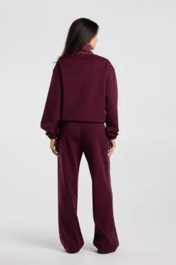 Joggingbroek Camelia joggingbroek met geweven details en elastische tailleband