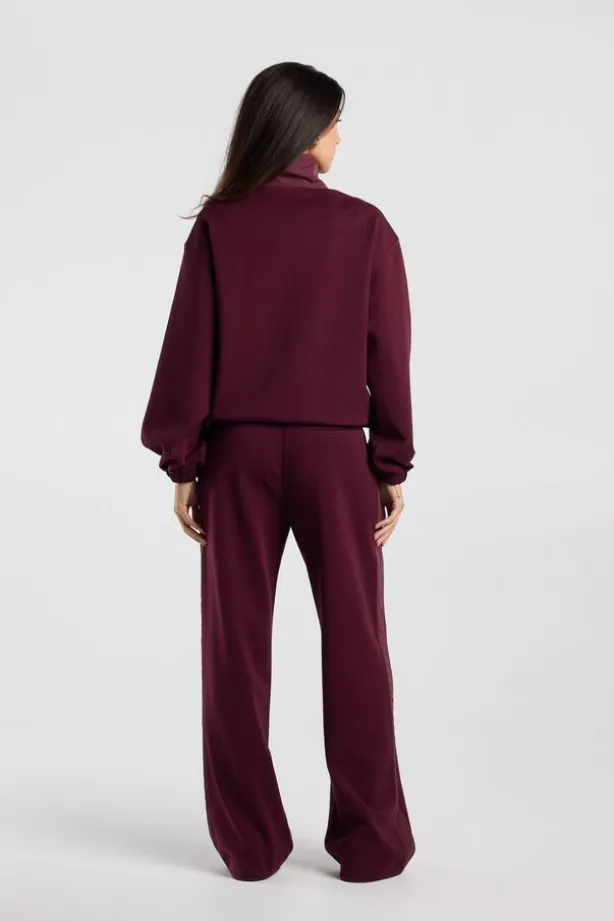 Joggingbroek Camelia joggingbroek met geweven details en elastische tailleband