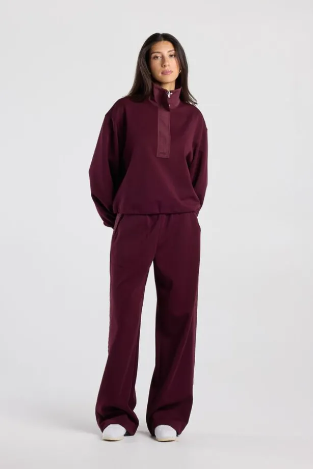 Joggingbroek Camelia joggingbroek met geweven details en elastische tailleband
