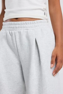 Joggingbroek Carrie wide leg joggingbroek met plooien en tailleband