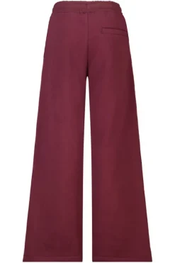 Joggingbroek Cassia Jr wide leg joggingbroek met bordeaux piping