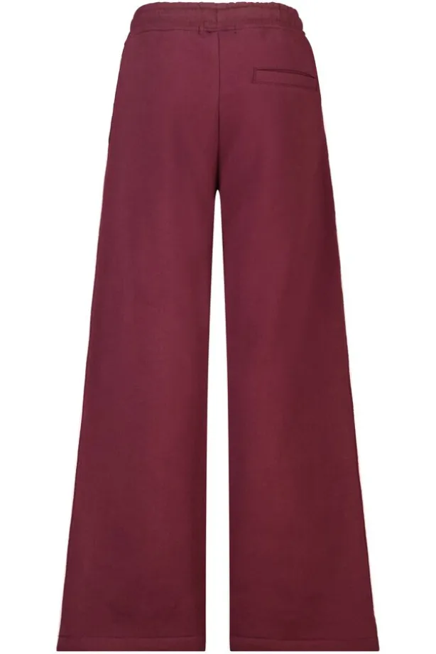 Joggingbroek Cassia Jr wide leg joggingbroek met bordeaux piping
