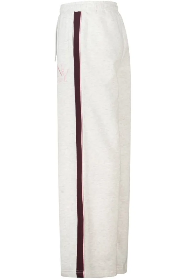 Joggingbroek Cristy Jr wide leg joggingbroek met zijstreep en embroidery