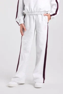 Joggingbroek Cristy Jr wide leg joggingbroek met zijstreep en embroidery