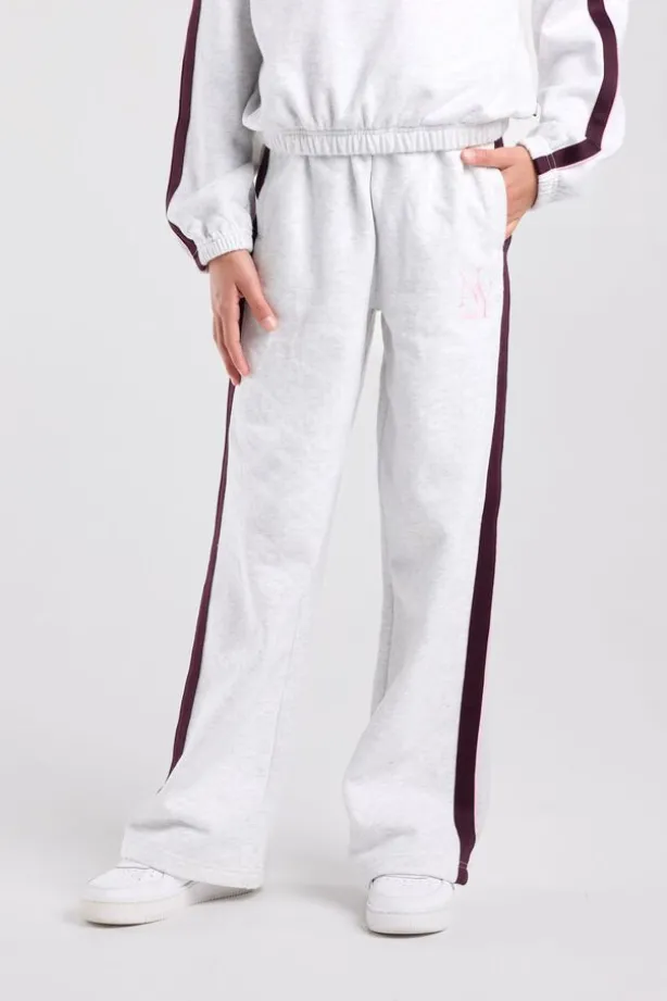 Joggingbroek Cristy Jr wide leg joggingbroek met zijstreep en embroidery