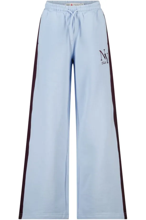 Joggingbroek Cristy Jr wide leg joggingbroek met zijstreep en embroidery