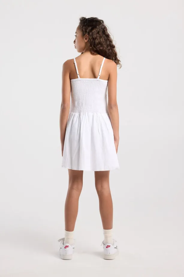 Jurk Dorian Jr lichte linnen jurk met smock top