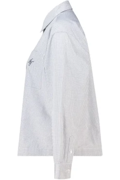 Longsleeve blouse met ruitpatroon Beverly longsleeve blouse met ruitpatroon en borstzak