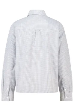 Longsleeve blouse met ruitpatroon Beverly longsleeve blouse met ruitpatroon en borstzak
