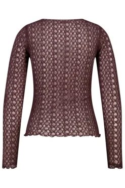 Longsleeve Lillo kanten longsleeve met lettuce hem