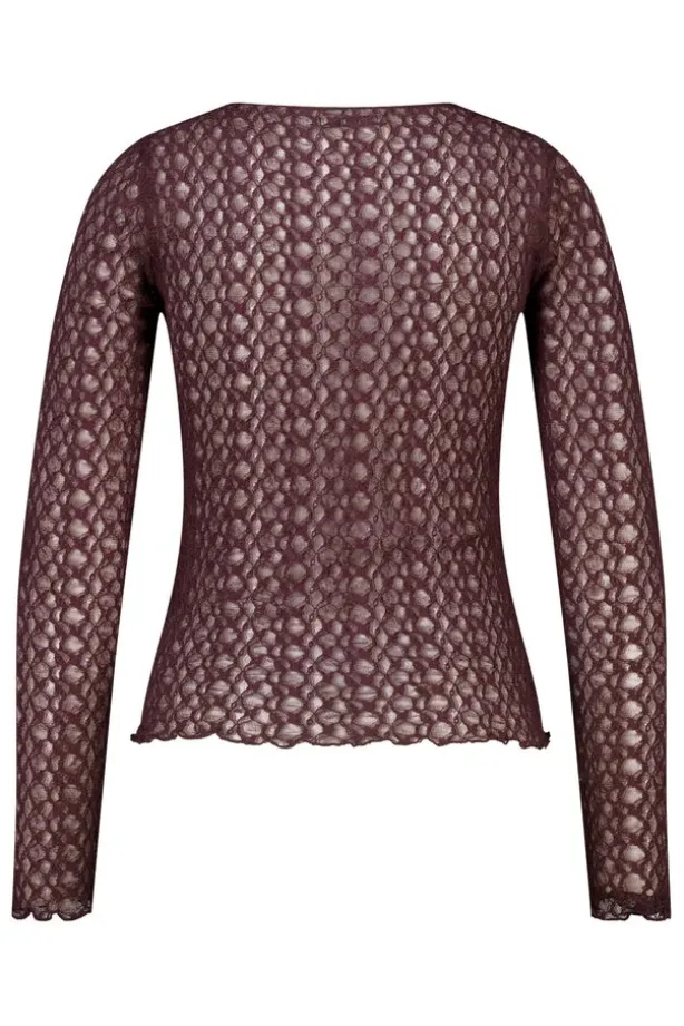 Longsleeve Lillo kanten longsleeve met lettuce hem