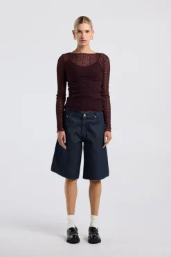 Longsleeve Lillo kanten longsleeve met lettuce hem