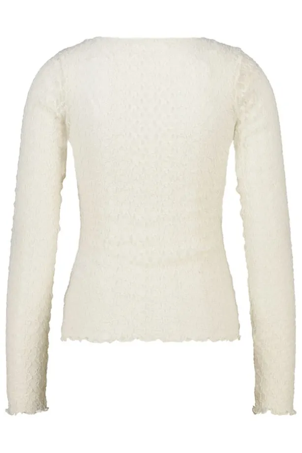 Longsleeve Lillo kanten longsleeve met lettuce hem