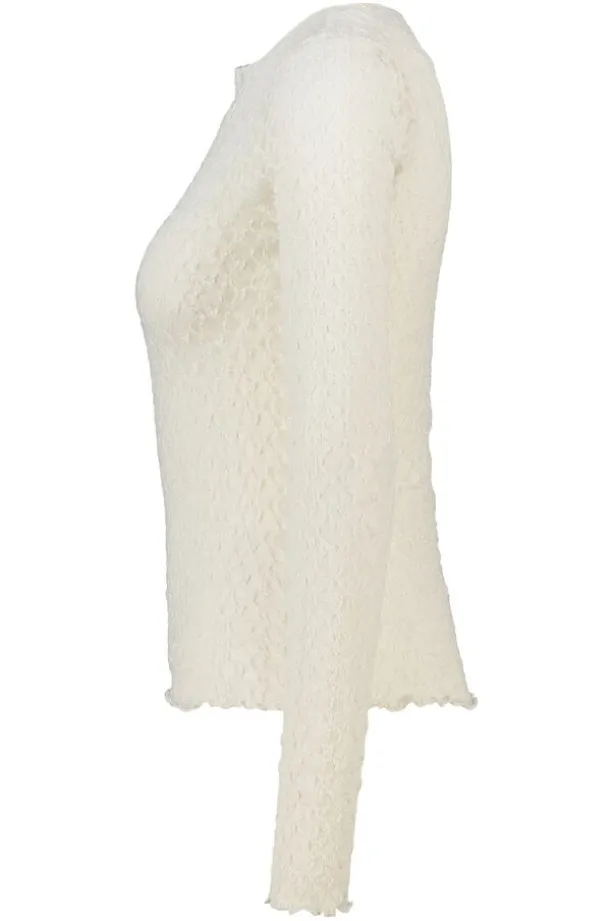 Longsleeve Lillo kanten longsleeve met lettuce hem