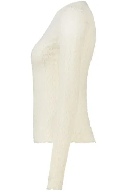 Longsleeve Lillo kanten top met lange mouwen en ronde hals