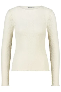 Longsleeve Lillo kanten top met lange mouwen en ronde hals