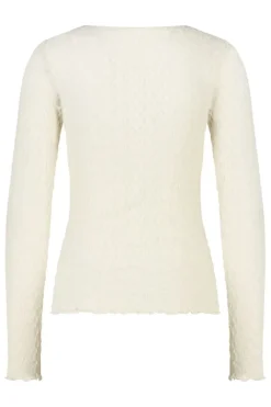 Longsleeve Lillo kanten top met lange mouwen en ronde hals
