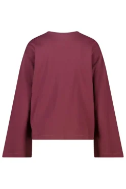 Longsleeve Lilly dames longsleeve met ronde hals en wijde mouwen