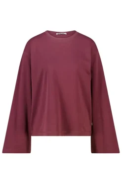 Longsleeve Lilly dames longsleeve met ronde hals en wijde mouwen