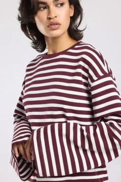 Longsleeve Lilly Dames longsleeve met ronde hals en wijde mouwen
