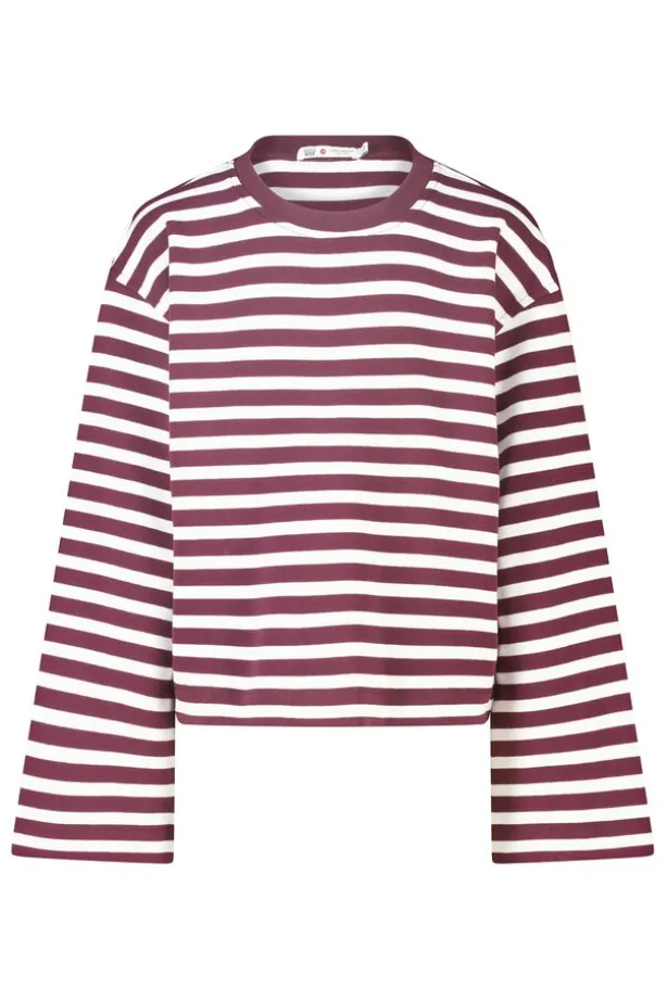 Longsleeve Lilly Jr gestreepte longsleeve van stevige interlock