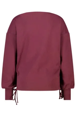 Longsleeve Linda loose fit long sleeve met rimpeldetails
