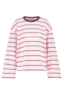 Longsleeve Liv gestreepte longsleeve met wijde mouwen en frontprint