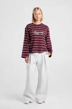 Longsleeve Liv gestreepte longsleeve met wijde mouwen en frontprint