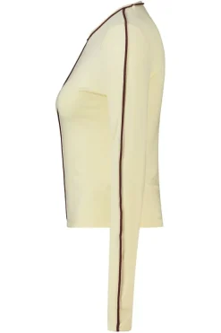 Longsleeve Lois fitted longsleeve met piping