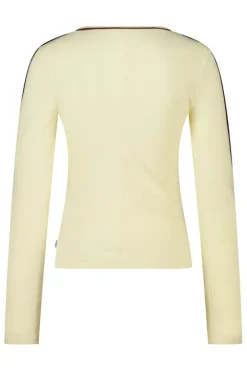Longsleeve Lois fitted longsleeve met piping