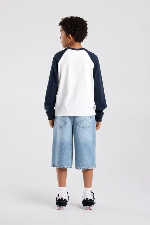 longsleeve t-shirt Lewis Jr longsleeve t-shirt met colorblock design