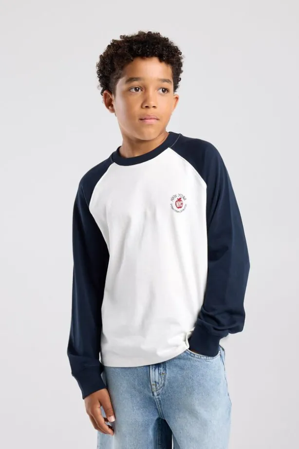 longsleeve t-shirt Lewis Jr longsleeve t-shirt met colorblock design