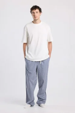 Lounge pants Lio gestreepte lounge pants met elastische tailleband