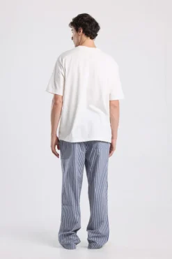 Lounge pants Lio gestreepte lounge pants met elastische tailleband