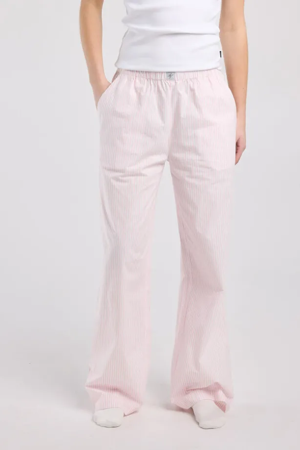 Lounge pants Mya gestreepte lounge pants met elastische tailleband