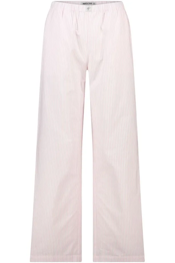 Lounge pants Mya gestreepte lounge pants met elastische tailleband