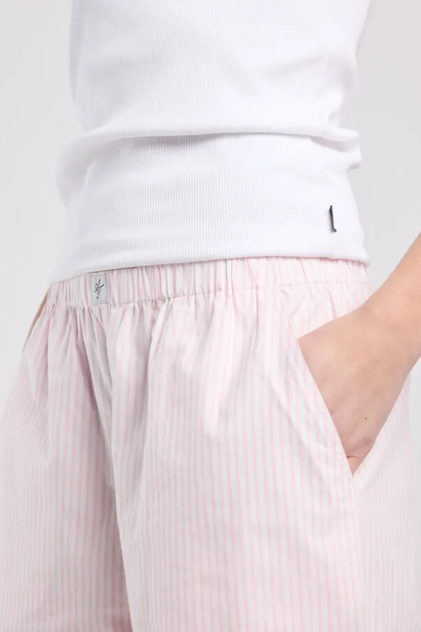 Lounge pants Mya gestreepte lounge pants met elastische tailleband