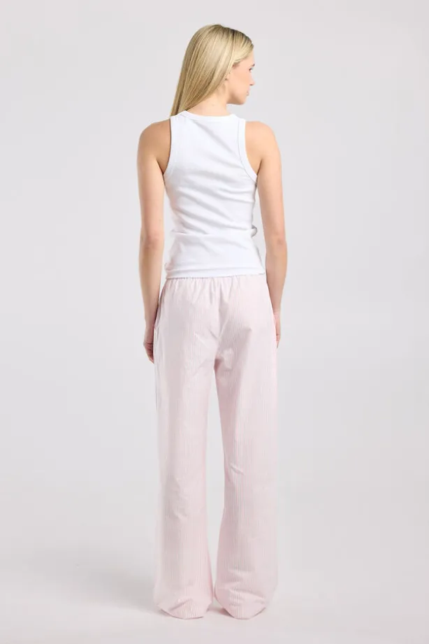 Lounge pants Mya gestreepte lounge pants met elastische tailleband