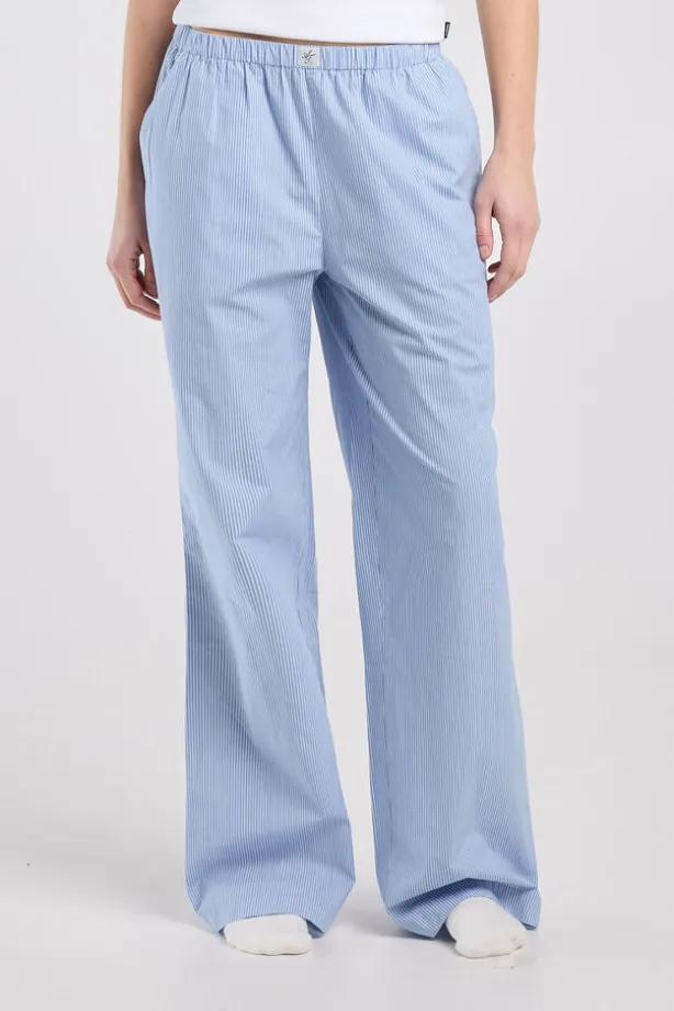 Lounge pants Mya gestreepte lounge pants met elastische tailleband