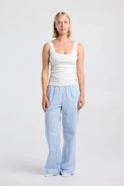Loungepants Mya geweven loungepants met lange lengte
