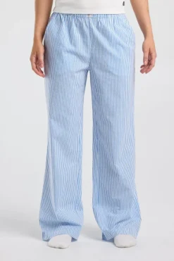 Loungepants Mya geweven loungepants met lange lengte