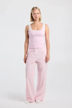 Loungepants Mya geweven loungepants met lange lengte