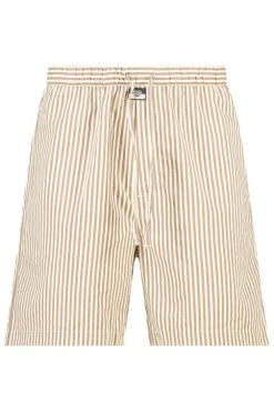 Lounge short Lex gestreepte lounge short met elastische tailleband en trekkoord