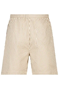 Lounge short Lex gestreepte lounge short met elastische tailleband en trekkoord
