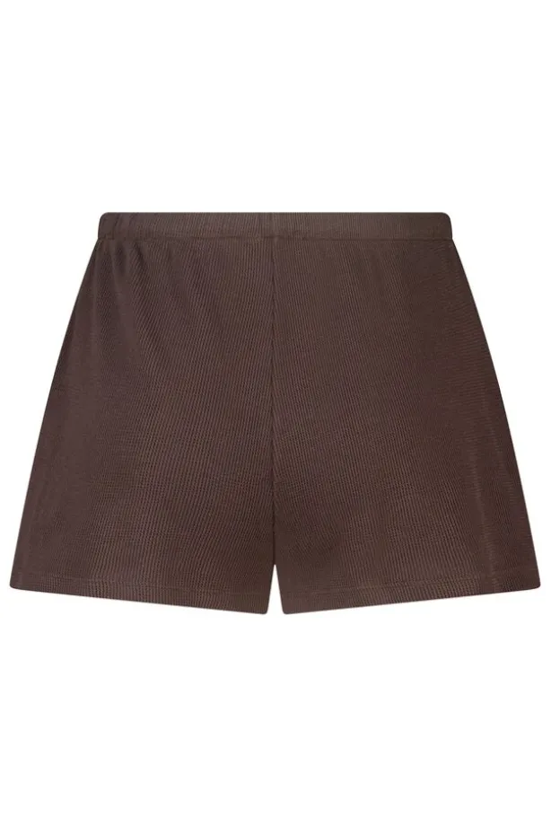 Lounge short May lounge short van waffle fabric met elastische waistband