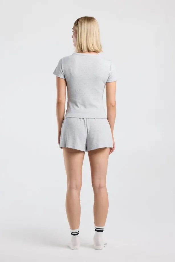 Lounge short May lounge short van waffle fabric met elastische waistband