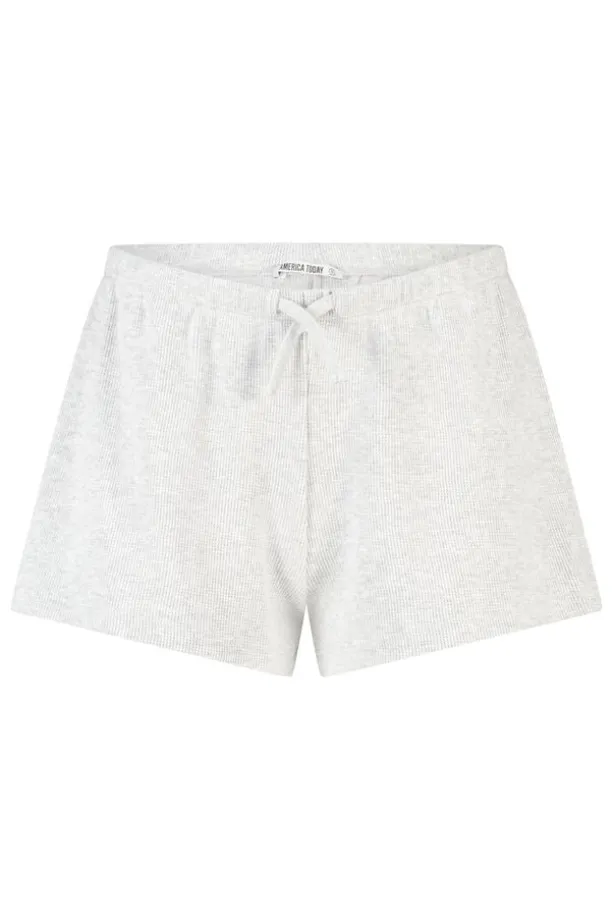 Lounge short May lounge short van waffle fabric met elastische waistband
