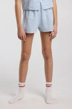 Lounge short Mimi Jr gestreepte lounge short voor meisjes