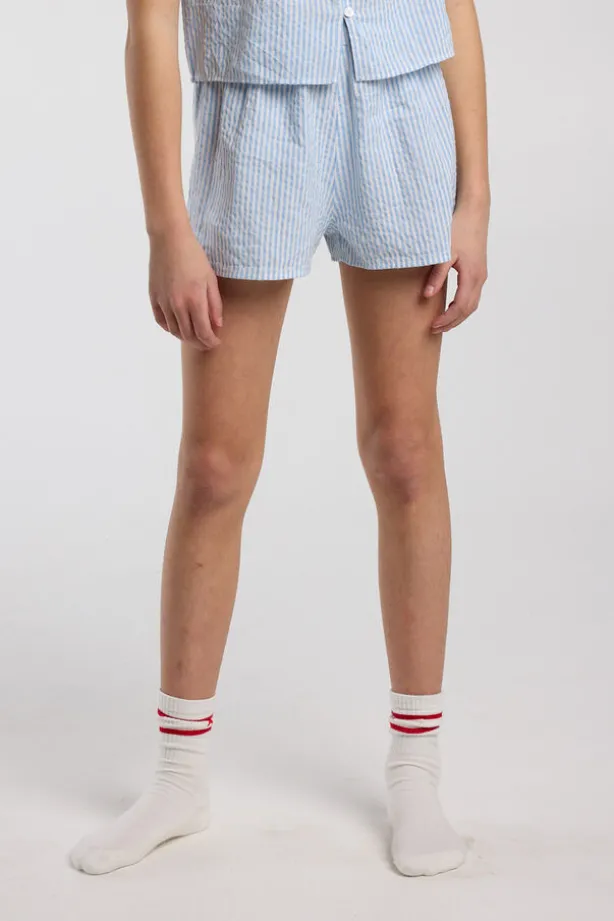 Lounge short Mimi Jr gestreepte lounge short voor meisjes